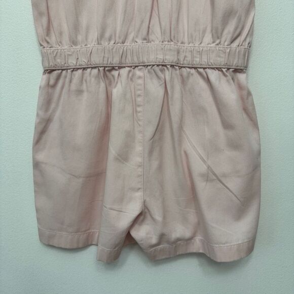 J. Crew Crewcuts Girls Blush Pink Utility Romper Cotton Size 14 - Picture 5 of 9